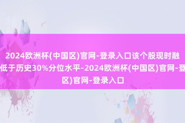 2024欧洲杯(中国区)官网-登录入口该个股现时融资余额低于历史30%分位水平-2024欧洲杯(中国区)官网-登录入口