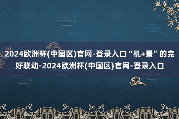 2024欧洲杯(中国区)官网-登录入口“机+景”的完好联动-2024欧洲杯(中国区)官网-登录入口